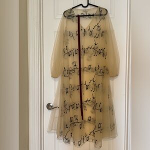 Gorgeous Embroidered Lace Midi Dress